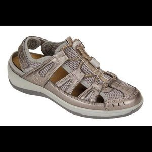 Orthofeet:Verona Pewter Orthotic Sandal (9 medium)